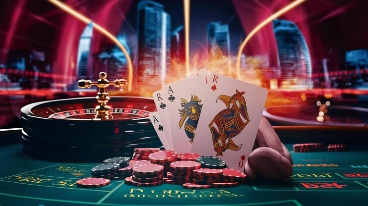 Live roulette table interface Live roulette table with spinning wheel and betting interface